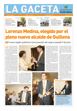 Lorenzo Medina, elegido por el pleno nuevo alcalde de Guillena