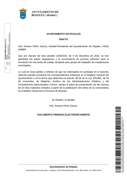 edicto convocatoria bolsa trabajo temporal limpiadores