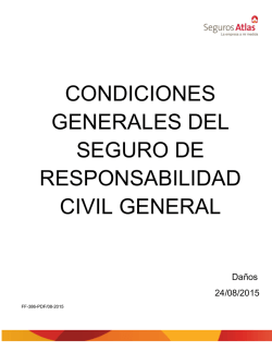 condiciones generales del seguro de responsabilidad civil general