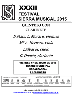 FESTIVAL SIERRA MUSICAL 2015 D.Mata, L. Moraru, violines D