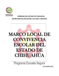 marco local de convivencia escolar del estado de chihuahua