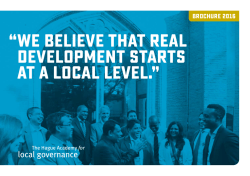 “ we believe that real development starts at a local level.”
