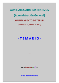Auxiliares Administrativos. - Temario completo - 22 temas