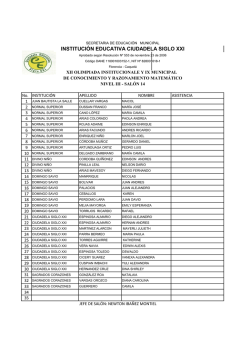 INSTITUCI&Oacute;N EDUCATIVA CIUDADELA SIGLO XXI