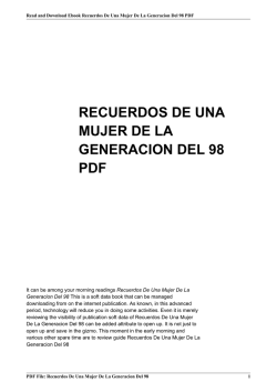 recuerdos de una mujer de la generacion del 98