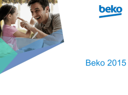 CATALOGO BEKO 2015