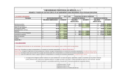 "UNIVERSIDAD PONTIFICIA DE MÉXICO, A. C. "