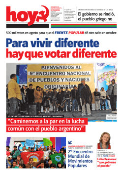 “Caminemos a la par en la lucha.. común con el pueblo argentino”.