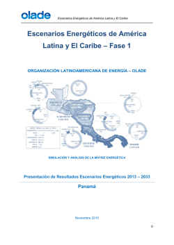 Escenarios Energéticos de América Latina y El Caribe – Fase 1