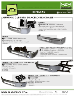 DEFENSAS ALUMINIO CUBIERTO EN ACERO INOXIDABLE