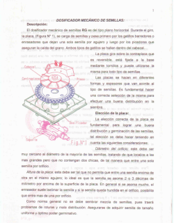 Dosificador Mecánico de Semillas