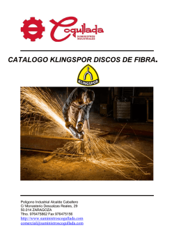 catálogo pdf klingspor discos de fibra