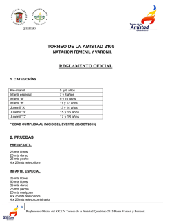 reglamento-natacion - Torneo de la Amistad Querétaro 2015