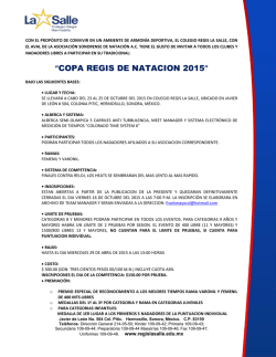 “COPA REGIS DE NATACION 2015”