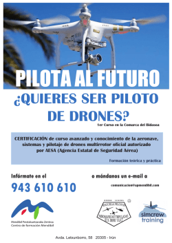 Cartel curso piloto de drones