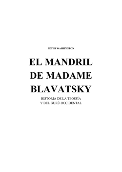 EL MANDRIL DE MADAME BLAVATSKY