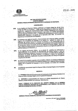 Manual de Funciones - Registro de la Propiedad de Guayaquil