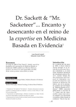 Dr. Sackett & “Mr. Sacketeer”... Encanto y desencanto en el reino de