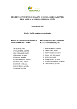 El listado final de candidatos seleccionados y suplentes