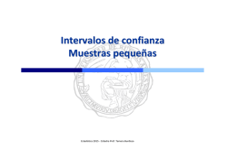 Intervalos de confianza Muestras pequeñas