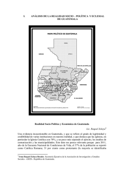 I. ANÁLISIS DE LA REALIDAD SOCIO – POLÍTICA Y