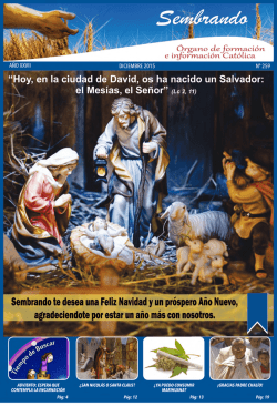 ADVIENTO: ESPERA QUE CONTEMPLA LA ENCARNACIÓN ¿SAN