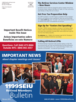 February - 1199SEIU Funds