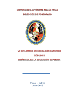 Dirección de Postgrado Diplomado en Educación Superior