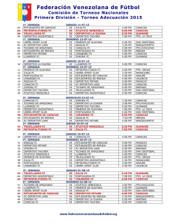 Calendario - Federación Venezolana de Fútbol