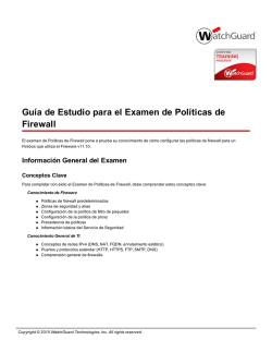 Guía de Estudio para el Examen de Políticas de Firewall