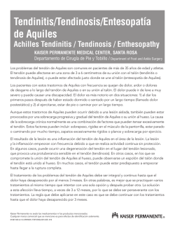 Tendinitis/Tendinosis/Entesopatía de Aquiles