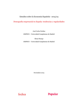 Demografía empresarial en España: tendencias y regularidades