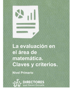 La evaluación en el área de matemática. Claves