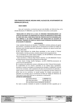 Resolución nº 1899/2015 - Ayuntamiento de Bormujos