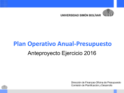 Anteproyecto POA 2016 - CPYD Comisión de Planificación y