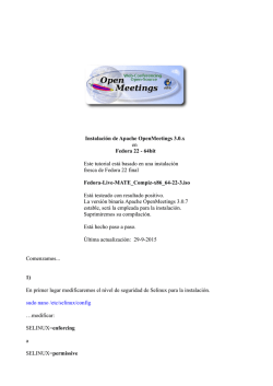 Instalacion OpenMeetings 3.0.x en Fedora 22