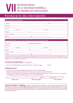 BANCO BBVA IBAN ES40 0182 4899 160200725604 y SEAV 2015.
