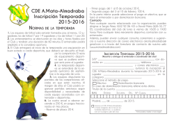 CDE A.Mata-Almadraba Inscripción Temporada 2015-2016