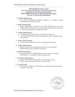 Bienes Patrimoniales - MEDUCA para toda la vida
