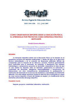 Como crear nuevos deportes desde la educación física. El