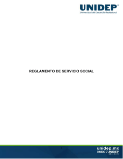 REGLAMENTO DE SERVICIO SOCIAL