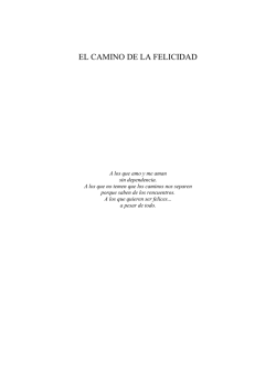 EL CAMINO DE LA FELICIDAD