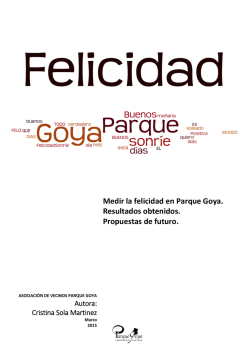 Resultados encuesta Felicidad en Parque Goya