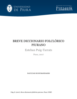 breve diccionario folcl&oacute;rico piurano - Pirhua