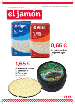 Arroz Redondo o Largo Ifa Eliges Queso Semicurado El Bosque de