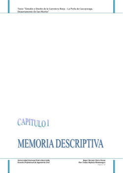 Tesis: &ldquo;Estudio y Dise&ntilde;o de la Carretera Rioja &ndash; La Perla de