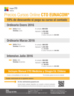 Precios Cursos Online CTO EUNACOM*