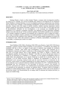 S. RAMÓN Y CAJAL, R. S. MULLIKEN, G. HERZBERG Y SUS