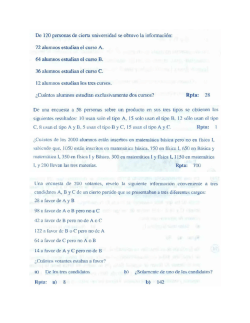 De 120 personas de cierta universidad se obtuvo