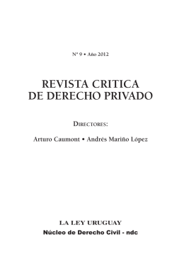 REVISTA CRITICA DE DERECHO PRIVADO